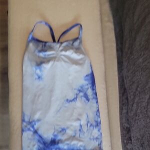 Athleta Blue and White Tank Top